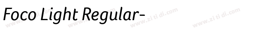 Foco Light Regular字体转换